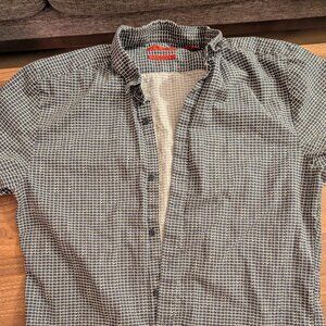 Hugo Boss Short sleeve Button up shirt Black/White - Men's Extra Slim Fit Size S